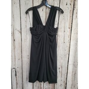 Women's Small Express Black Asymmetrical Ruched Sleeveless‎ Bubble Dress NEW